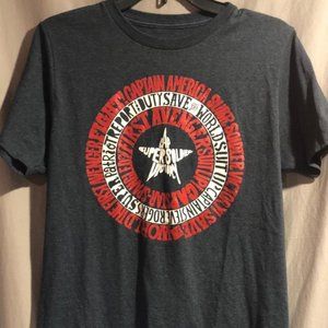 Captain America Blue Graphic T-Shirt Mens